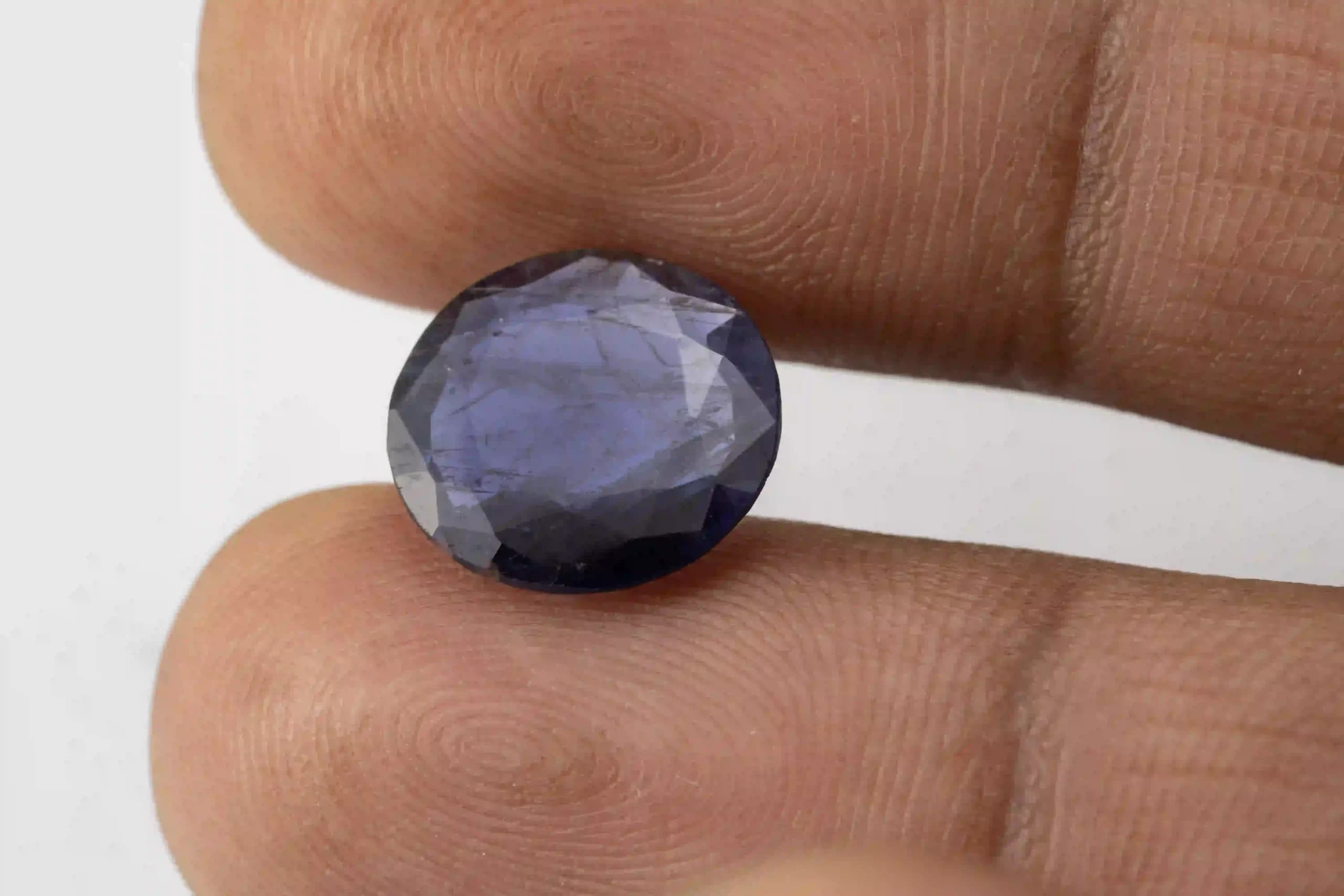 Iolite Stone 5.42 Carat (Kaka Neeli Stone) - View #3