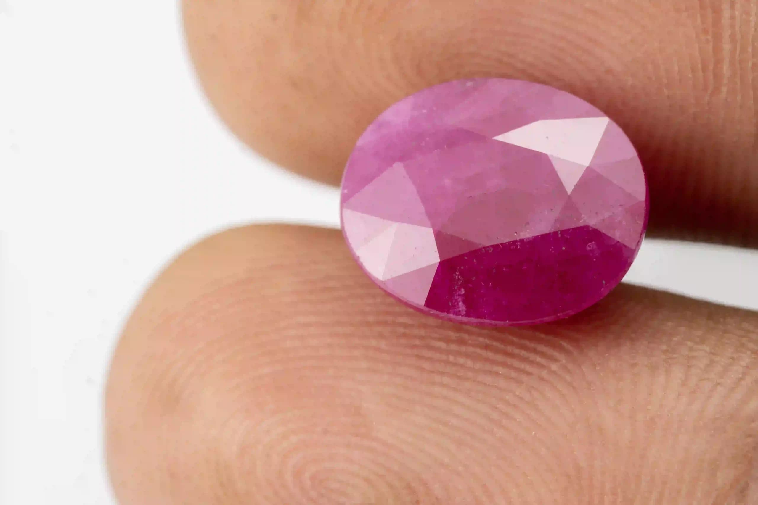 Mozambique Ruby Stone (Manik Stone) 7.39 Carat (8.12 Ratti) - View #3