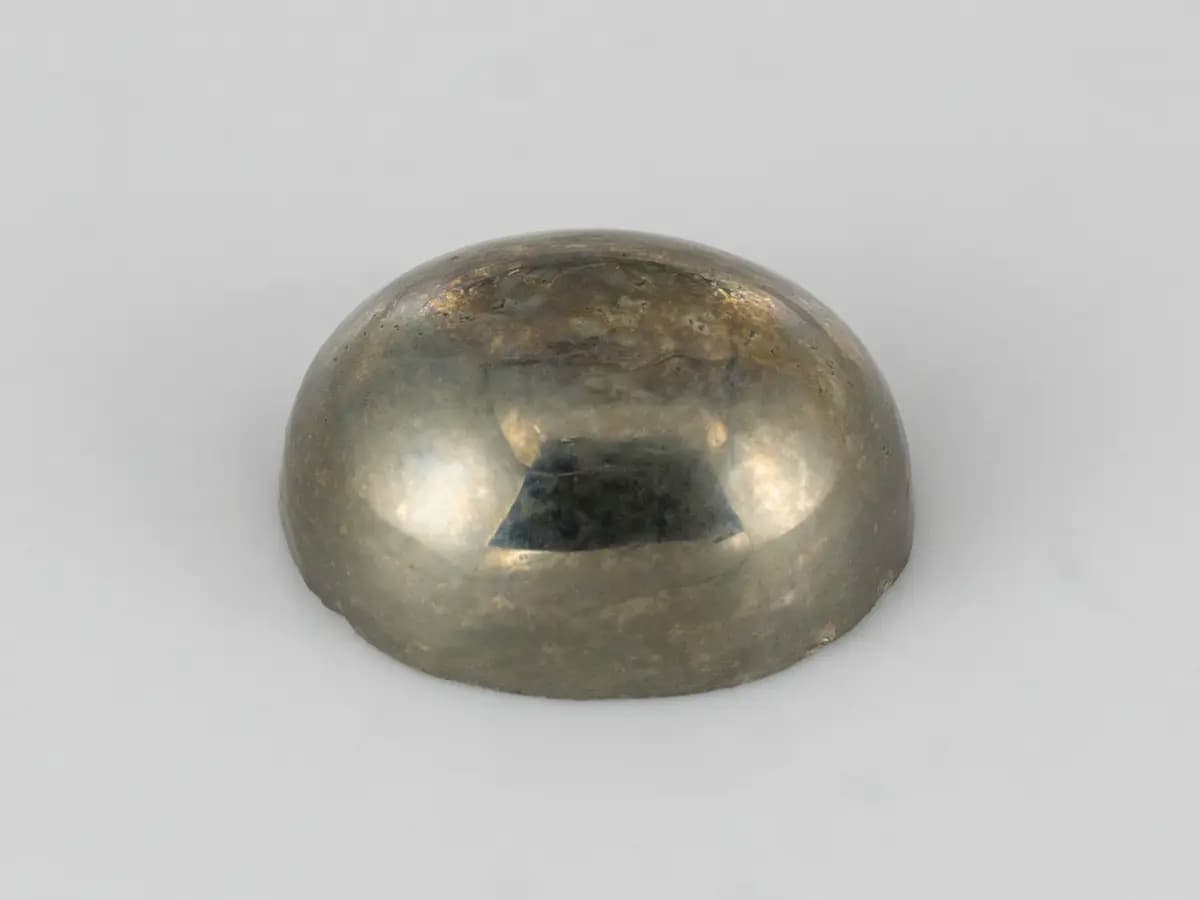 Natural Pyrite Stone 6.84 Carat (7.52 Ratti) Oval Cabochon - View #1