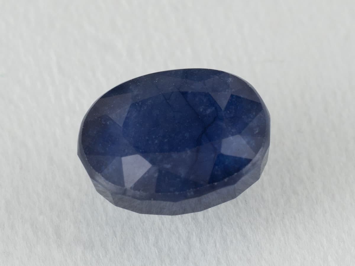 Bangkok Blue Sapphire (Neelam) 6.84 Carat (7.52 Ratti) — Oval Cut - View #2