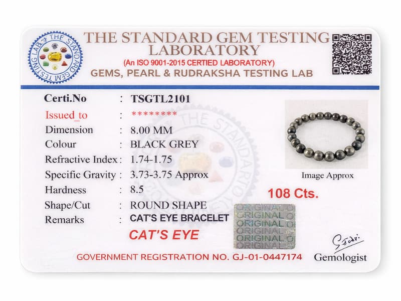 Cat's Eye (Lehsunia) Bracelet – Certified 8mm - View #4