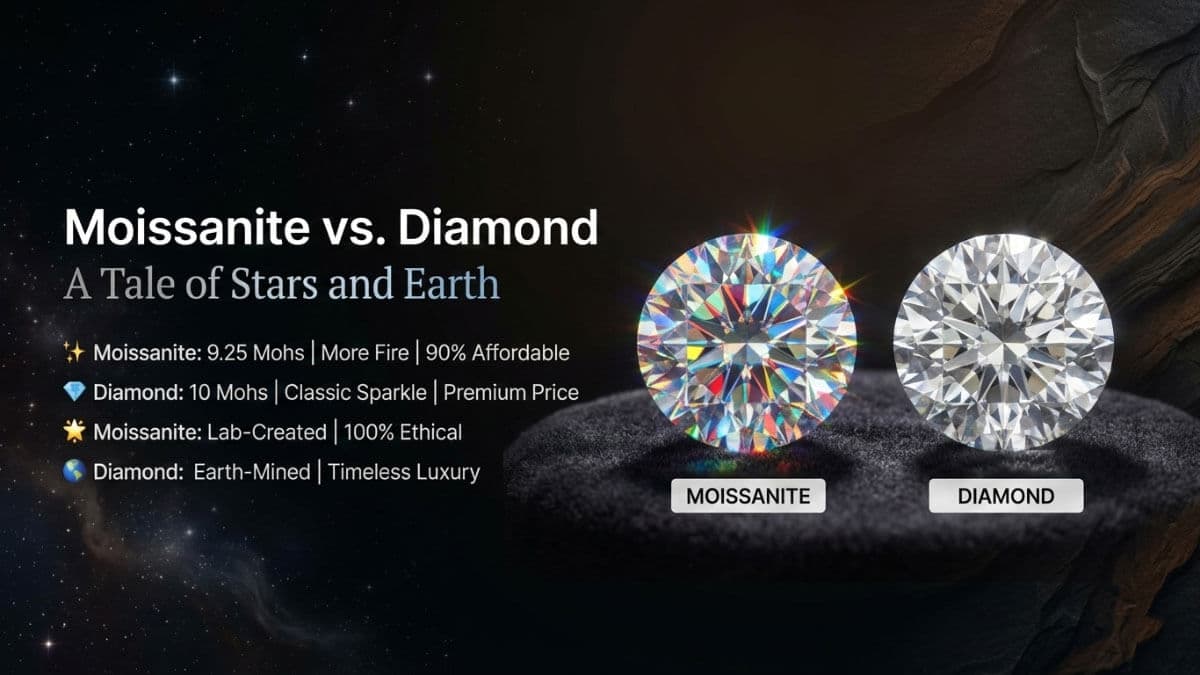 Moissanite vs Diamond: Price, Fire, Hardness and How to Tell Them Apart