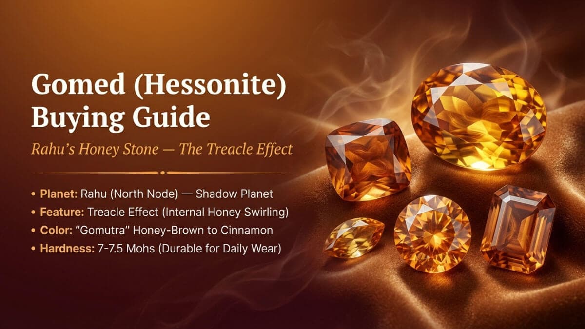 Gomed Stone Price 2026: Hessonite Treacle Effect, Rahu Weight and Origins