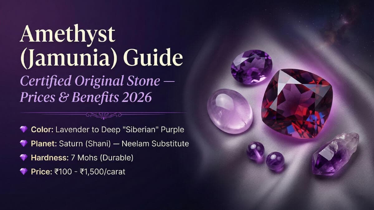 Jamunia Stone Price & Buying Guide: Real vs Synthetic Amethyst (2026)