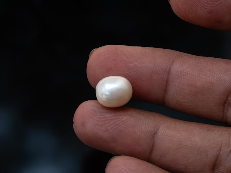 Cultured Pearl Stone (Moti Ratna) 9.33 Carat (10.25 Ratti) Round Shape - View #3
