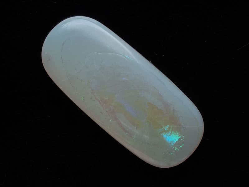 Australian White Opal (Doodhiya Patthar) 4.56 Carat (5 Ratti) — Rainbow Fire / Play-of-Colour
