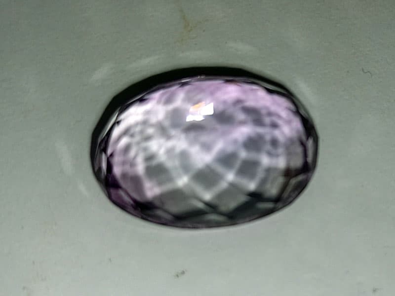 Certified Natural Amethyst Stone (Jamunia) 8.73 Carat (9.60 Ratti) Oval Shape - View #2