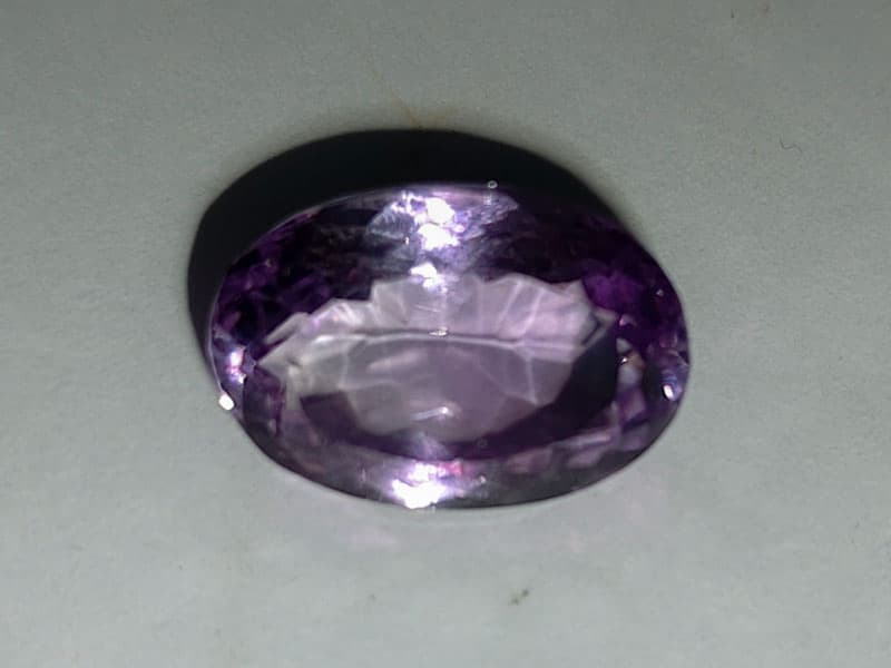 Certified Natural Amethyst Stone (Jamunia) 8.73 Carat (9.60 Ratti) Oval Shape