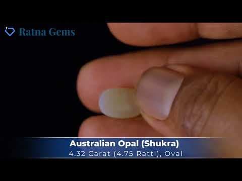 Official video preview: Australian Milky Opal (Doodhiya Patthar) 3.98 Carat (4.37 Ratti) — Solid White