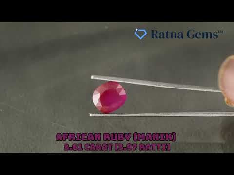 Official video preview: African Ruby (Manik) 3.61 Carat (3.97 Ratti)