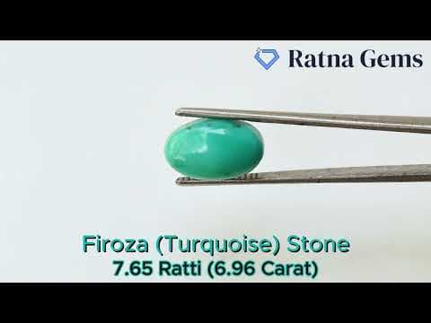Official video preview: American Firoza (Turquoise) Stone 6.96 Carat (7.65 Ratti) Oval Shape