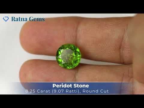 Video preview: Peridot Stone 8.25 Carat (9.07 Ratti)