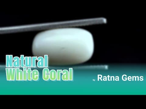 Official video preview: White Coral Stone 5.38 Ratti - 4.90 Carat Safed Moonga