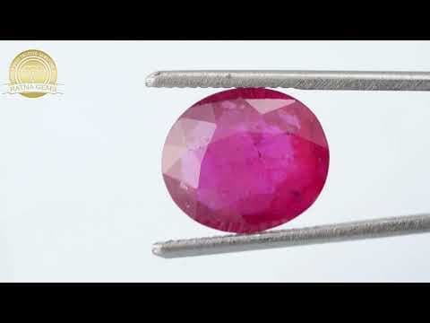 Official video preview: Manik Stone 7.87 Ratti - 7.16 Carat Ruby Stone - Bangkok A1