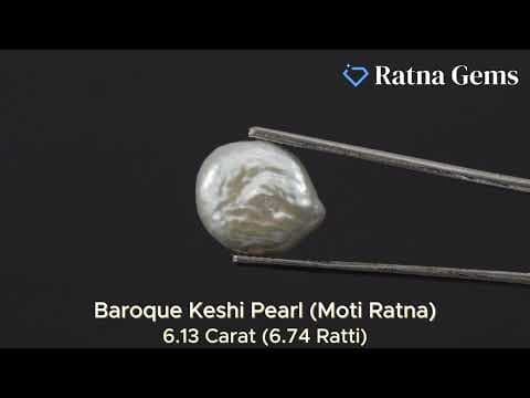 Official video preview: Keshi Pearl Stone 6.74 Carat (7.41 Ratti) Moti Ratna Baroque Shape
