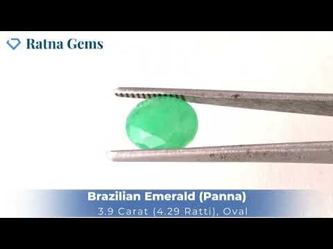 Official video preview: Brazilian Emerald 3.9 Carat (4.29 Ratti) Panna Stone — Sapota