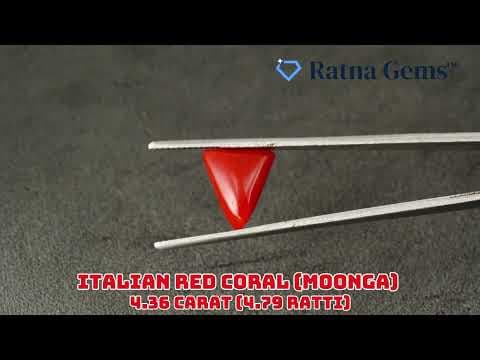 Official video preview: Italian Red Coral (Moonga) 4.36 Carat (4.79 Ratti)