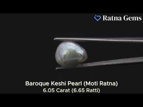 Official video preview: Keshi Pearl Stone 6.05 Carat (6.65 Ratti) Moti Ratna Baroque Shape
