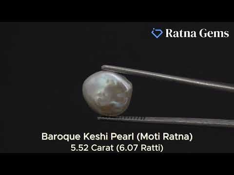 Official video preview: Keshi Pearl Stone 5.52 Carat (6.07 Ratti) Moti Ratna Baroque Shape