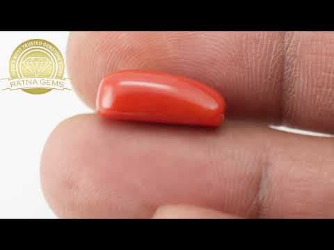 Official video preview: Moonga Stone (Red Coral) 7.32 Ratti (6.66 Carat) - Italian