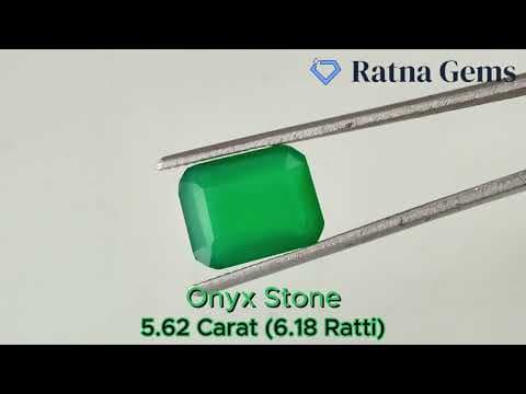 Official video preview: Onyx Stone (Onex Ratna) 5.62 Carat (6.18 Ratti) Octagon Cut