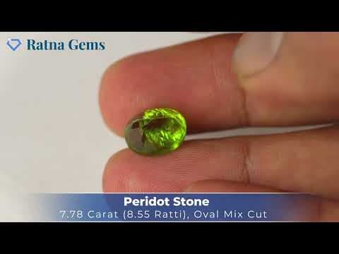 Video preview: Peridot Stone 7.78 Carat (8.55 Ratti)