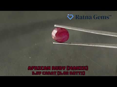 Official video preview: African Ruby (Manik) 3.57 Carat (3.92 Ratti)