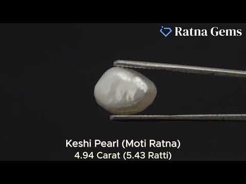 Official video preview: Keshi Pearl Stone 4.94 Carat (5.43 Ratti) Moti Ratna Baroque Shape