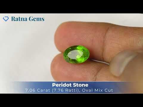 Video preview: Peridot Stone 7.06 Carat (7.76 Ratti)