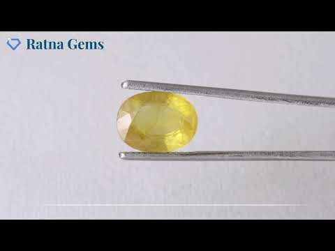 Official video preview: Bangkok yellow sapphire (Pukhraj) 5 Carat (5.49 Ratti)