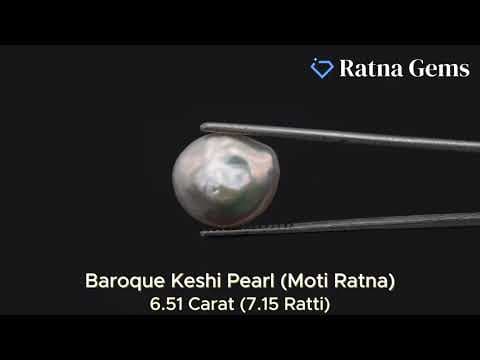 Official video preview: Keshi Pearl Stone 6.51 Carat (7.15 Ratti) Moti Ratna Baroque Shape