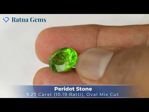 Video preview: Peridot Stone 9.27 Carat (10.19 Ratti)