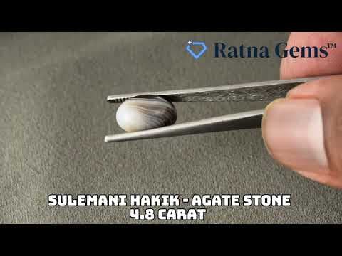 Official video preview: Natural Sulemani Hakik (Agate Stone) 4.80 Carat (5.27 Ratti)