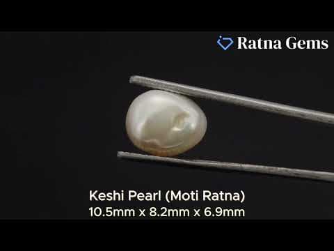 Official video preview: Keshi Pearl Stone 4.76 Carat (5.23 Ratti) Moti Ratna Button Shape