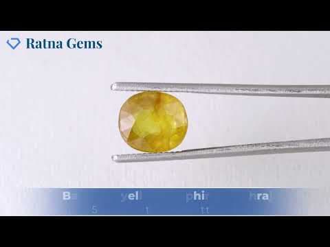 Official video preview: Bangkok yellow sapphire (Pukhraj) 5.93 Carat (6.52 Ratti)