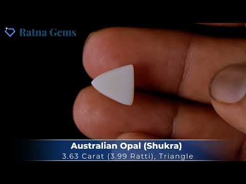 Video preview: Australian Milky Opal (Doodhiya Patthar) 3.63 Carat (4 Ratti) — Solid White