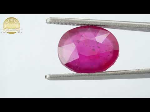 Official video preview: Manik Stone 8.54 Ratti - 7.77 Carat Ruby Stone - Bangkok A1
