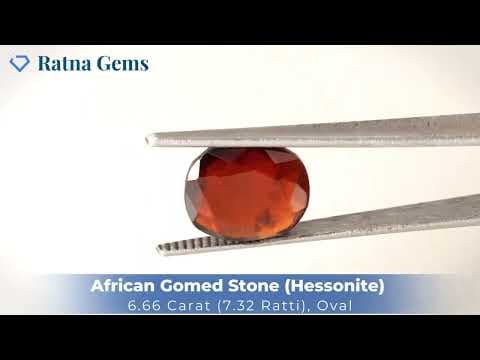 Official video preview: African Gomed Stone 6.66 Carat (7.32 Ratti) Natural Certified Hessonite