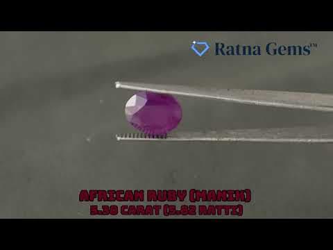 Official video preview: African Ruby (Manik) 5.30 Carat (5.82 Ratti)