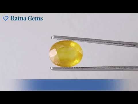 Official video preview: Bangkok yellow sapphire (Pukhraj) 5.25 Carat (5.77 Ratti)