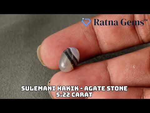 Official video preview: Natural Sulemani Hakik (Agate Stone) 5.22 Carat (5.74 Ratti)