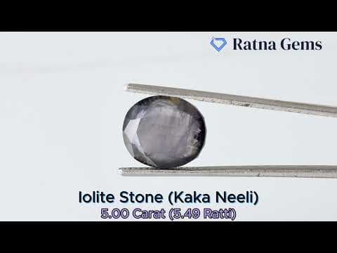 Official video preview: Iolite Stone (Kaka Neeli Stone) 5.00 Carat (5.49 Ratti) Oval Mix Cut - Certified Natural