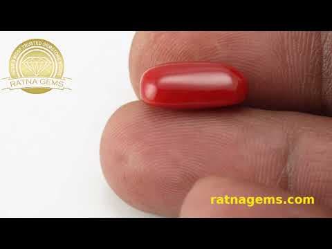 Official video preview: Moonga Stone 6.78 Ratti (6.17 Carat) - Italian Red Coral