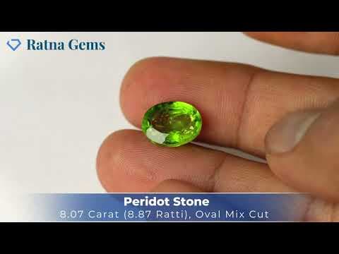 Video preview: Peridot Stone 8.07 Carat (8.87 Ratti)