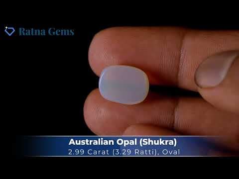 Official video preview: Australian Milky Opal (Doodhiya Patthar) 2.99 Carat (3.29 Ratti) — Solid White