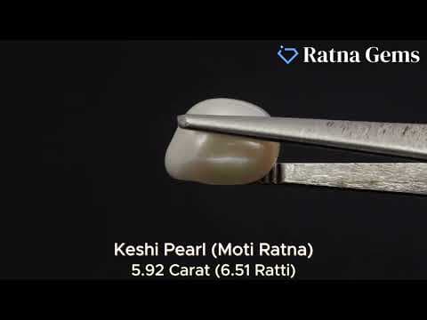 Official video preview: Keshi Pearl Stone 5.92 Carat (6.51 Ratti) Moti Ratna Baroque Shape