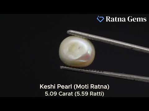 Official video preview: Keshi Pearl Stone 5.09 Carat (5.59 Ratti) Moti Ratna Baroque Shape