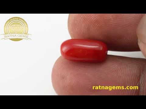 Official video preview: Moonga Stone 6.64 Ratti (6.04 Carat) - Italian Red Coral