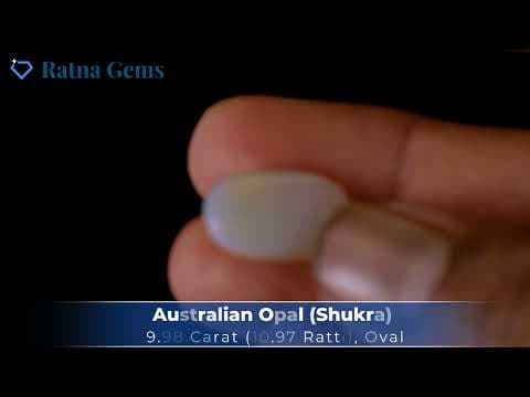 Video preview: Australian Milky Opal (Doodhiya Patthar) 9.98 Carat (10.97 Ratti) — Solid White