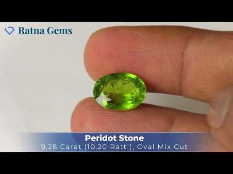 Video preview: Peridot Stone 9.28 Carat (10.20 Ratti)